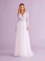 Brautkleid / Hochzeitskleid / Langarm / Spitze Boho Tüll / Gr.38 Nordrhein-Westfalen - Lübbecke  Vorschau