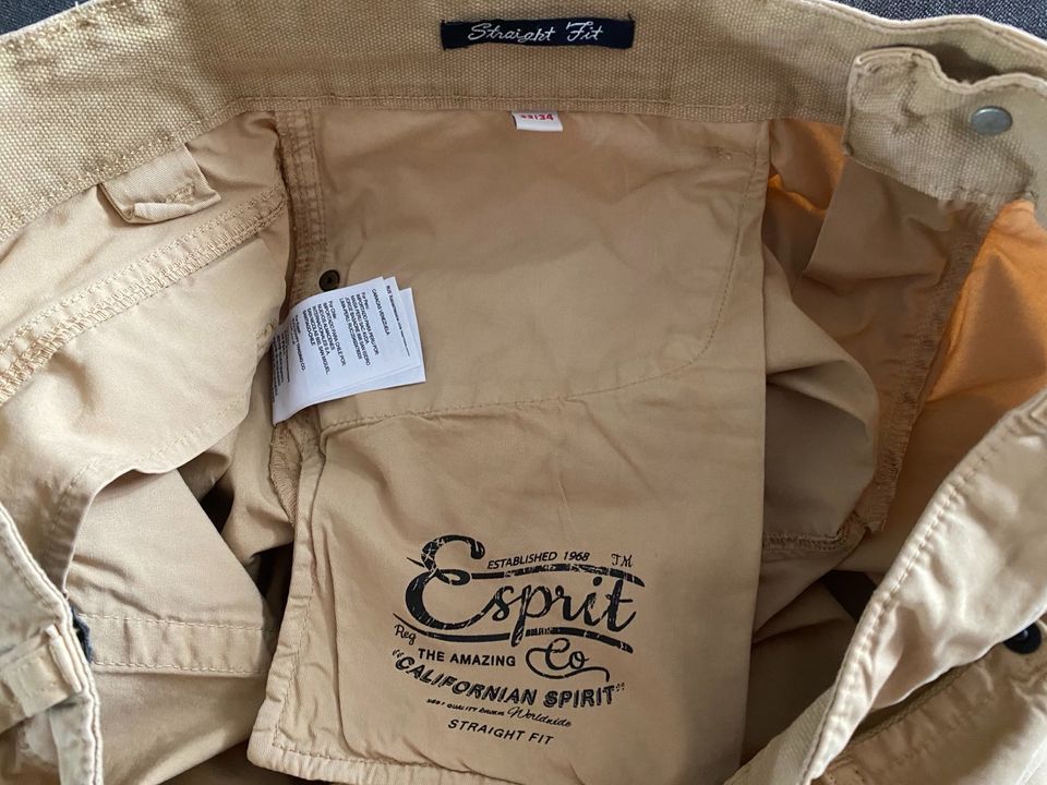 Tolle ESPRIT Chino Curry/Beige, Größe 33/34, NEU in Miehlen