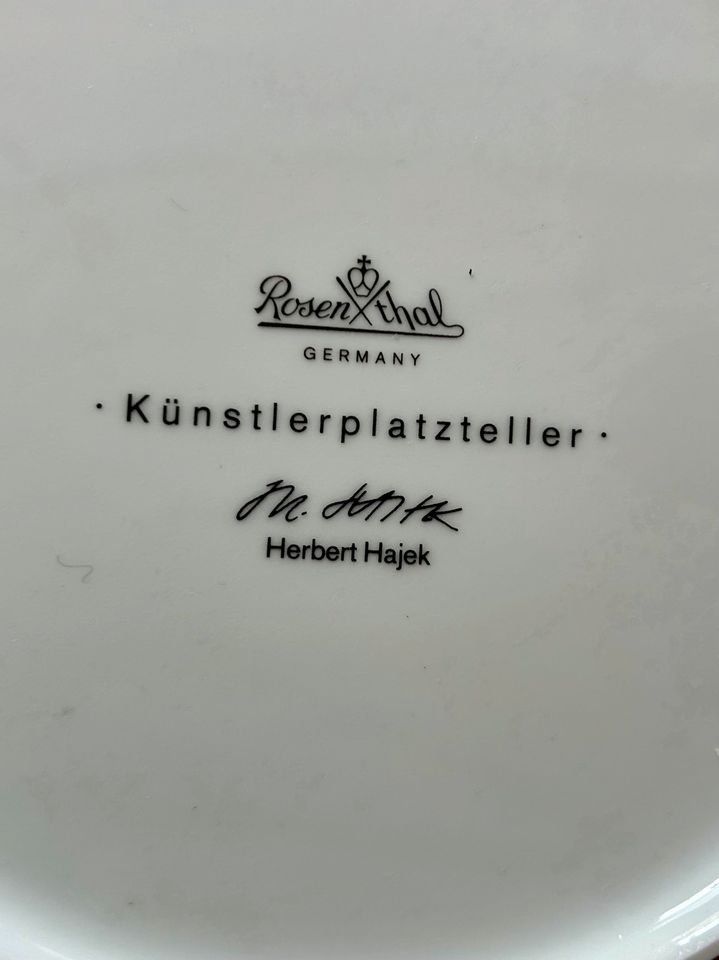 Rosenthal Herbert Hajek Künstlerteller, Sammler in Neuhausen