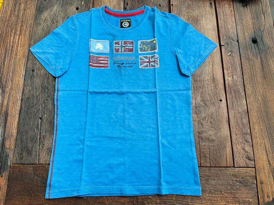 Napapijri T-Shirt blau M neuwertig Herren in Lichtenfels