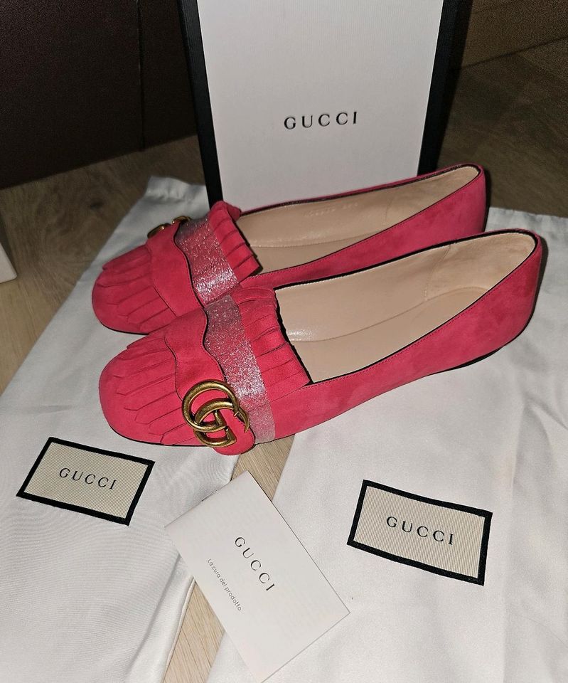 Gucci GG Marmont Wildleder-Flats Pink ❤️Original NEU in Steinfurt