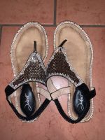 Flache Sandalen mit Glitzer Vintage Bayern - Regensburg Vorschau