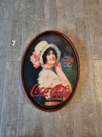 Coca Cola Vintage Bild Lady in Bonnet mit Holzrahmen Thüringen - Weimar Vorschau