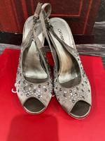 High Heels/Stilettos Silber Glitzer Steinchen Bayern - Wemding Vorschau