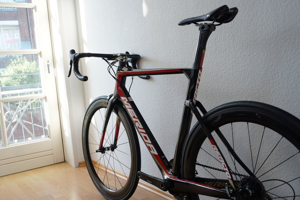 wie NEU Merida Reacto TEAM-E Gr. L - SRAM RED Carbon Aero Rennrad in Stade