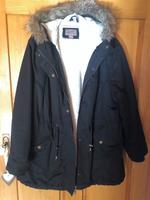 Winterparka H&M, 54, schwarz, Kapuze, Teddyfutter ❣️ Bayern - Dießen Vorschau