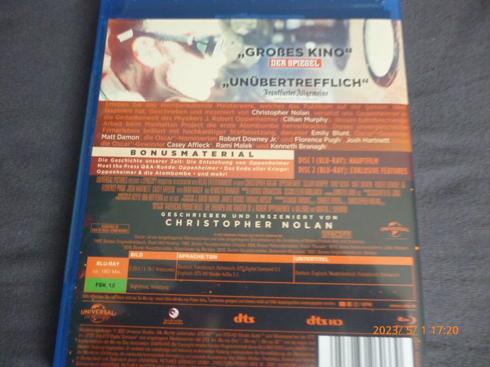 Oppenheimer Blu-ray in Braunschweig