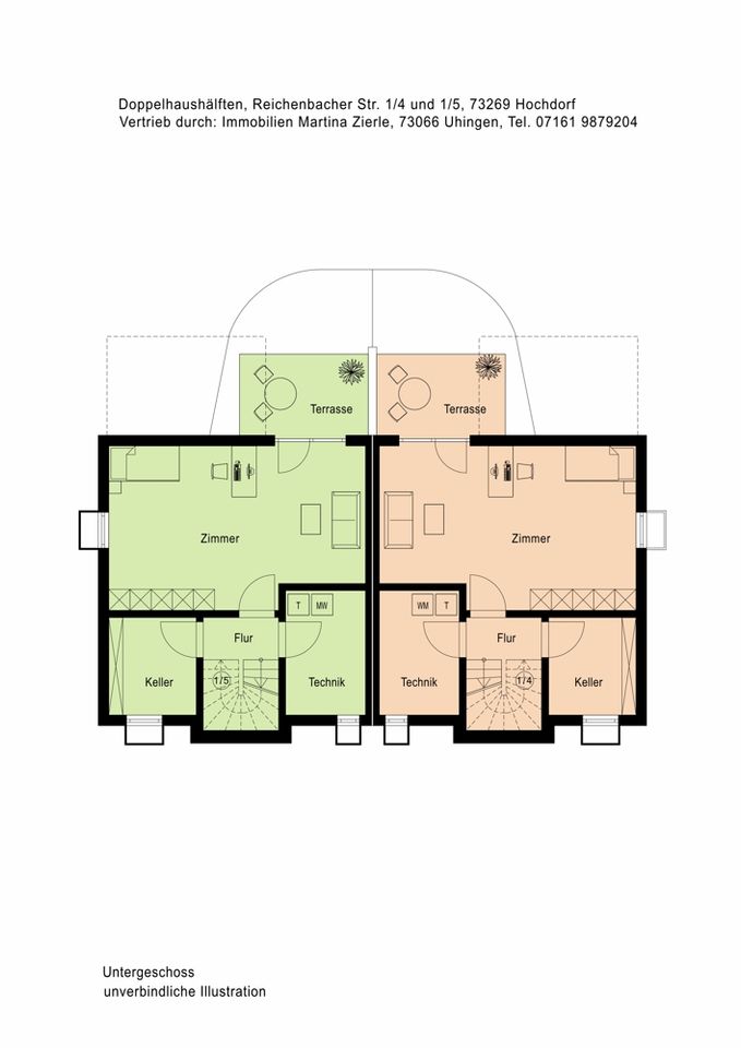 Neubauprojekt in Hochdorf, schöne DHH, 2 Terrassen, Balkon, Garten, KfW55, Carport und Stellplatz in Hochdorf