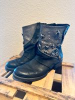 Stylische Peacock Stiefelette Schuh schwarz grau Leder Gr.40 Nordrhein-Westfalen - Gelsenkirchen Vorschau