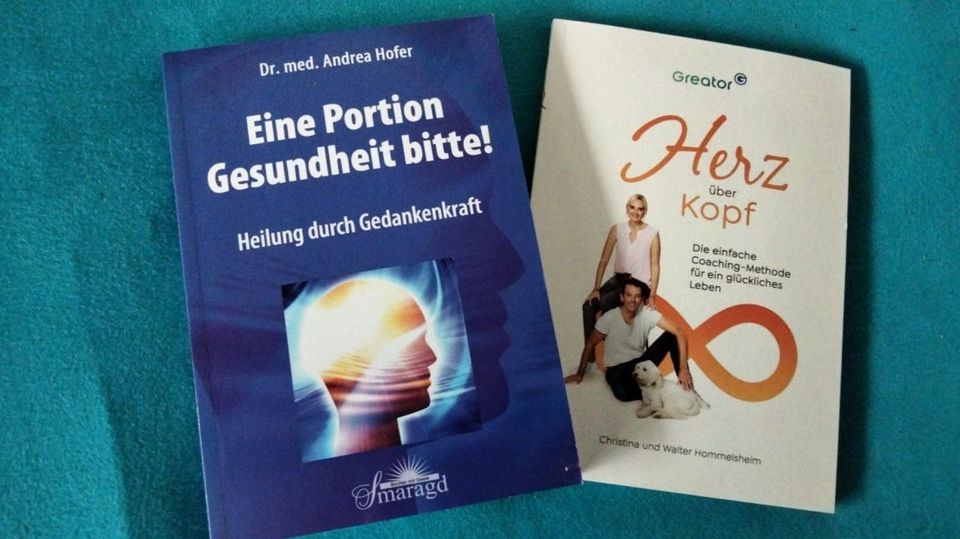 NEU Bücher "Eine Portion Gesundheit bitte!" u. Herz über Kopf in Waldbrunn