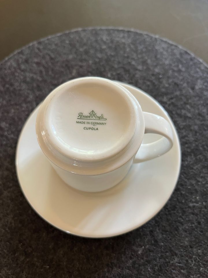 Rosenthal Espresso-und Kaffeetassen, weiß Serie Cupola in Neuss