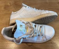 Damen Adidas Stan Smith Sneaker Gr. 38 2/3 weiß / gold - Top Nordrhein-Westfalen - Recklinghausen Vorschau