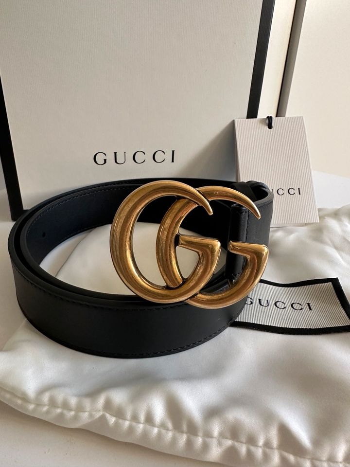 GUCCI Gürtel Schwarz Leder in Aldenhoven