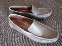 Loafer Halbschuh weiches Leder Slipper Gr 40 Grau schmal Vintage Berlin - Wilmersdorf Vorschau