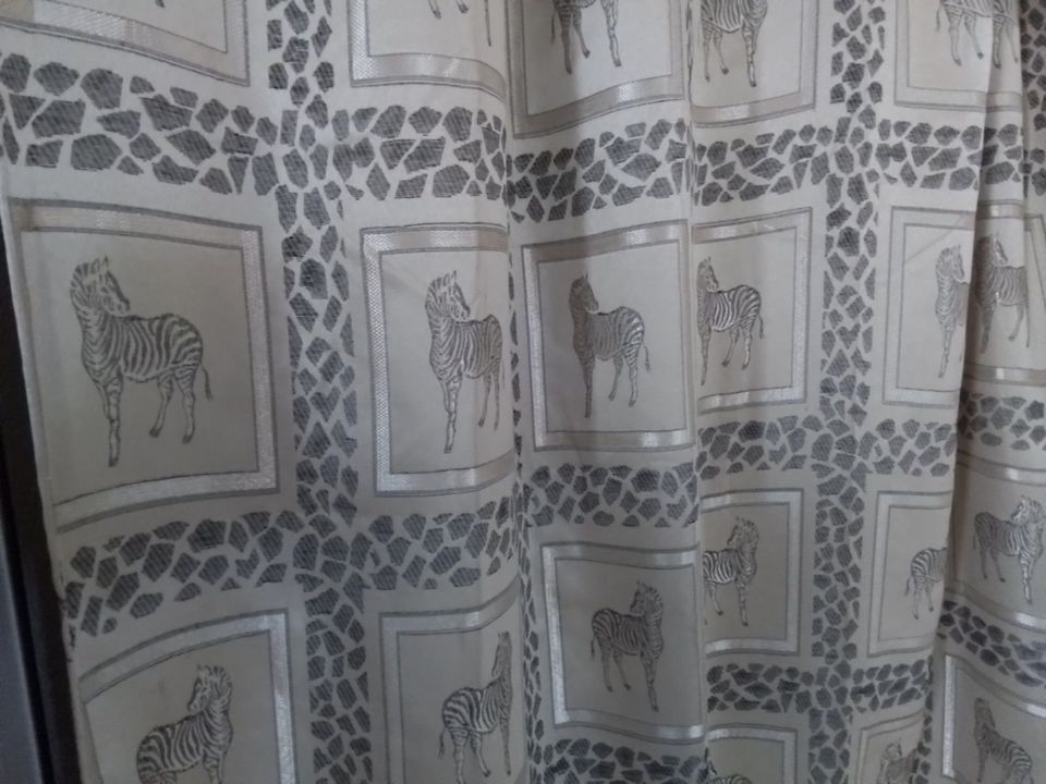 Vorhang Schlaufenschal Vorhang Zebras Leopard, afrikanisch in Essen Freisenbruch