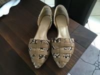 Beige schwarze Ballerina Gr. 37 neuwertig in Schlangenoptik Nordrhein-Westfalen - Zülpich Vorschau