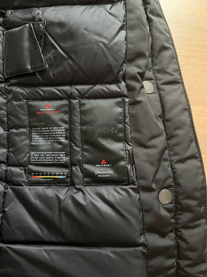 Peuterey Regina Mantel Parka schwarz Kapuze Pelz XS 34 36 in München