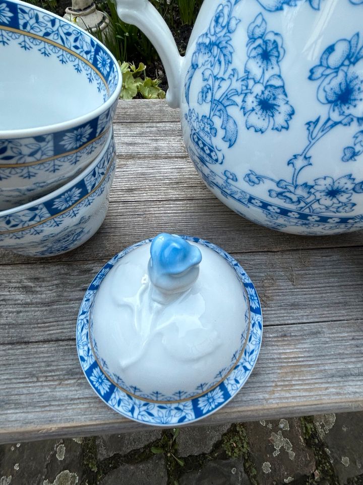 Vintage Service Geschirr China Blau weiß Kaffeegedeck Porzellan in Wuppertal