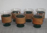 6 Jenaer Teegläser, geschliffen im Holzhalter - Vintage - DDR Sachsen - Annaberg-Buchholz Vorschau