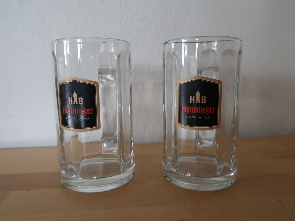 Henninger Glas – 0,4 l – Henninger Bierglas Bierkrug in Tauberbischofsheim