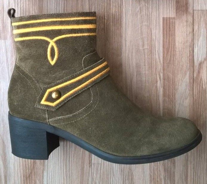 HAMMERSTEIN Stiefeletten Boots Damen - 39 - grün gold in Neuss