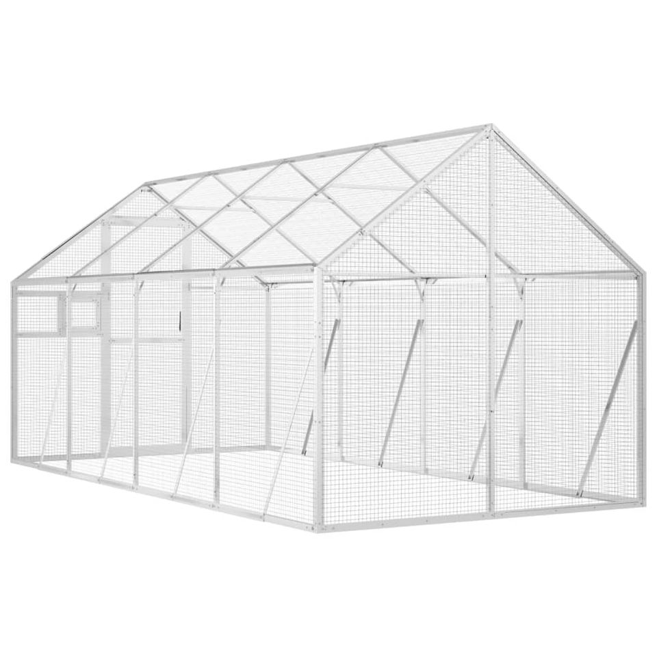 Voliere Silbern 1,79x4x1,85 m Aluminium Hase Ente Huhn Vogel in Bad Kissingen