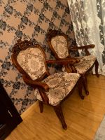 Geschnitzte Stühle / Sessel aus Massivholz mit Polster Vintage Königs Wusterhausen - Wildau Vorschau