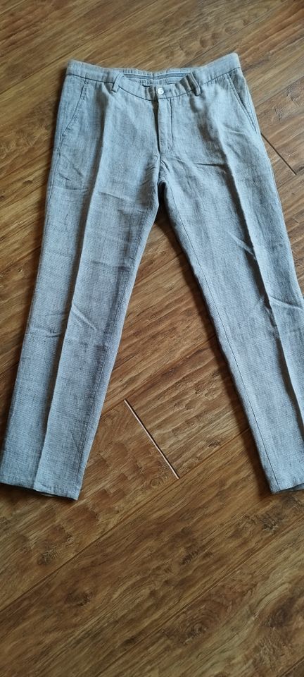 Hose von Massimo Dutti, Gr. 32/32 hellgrau meliert, neuwertig in Markranstädt