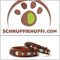 Hundehalsband Toronto MAUL braun-cognac/silber Lederhalsband Hessen - Calden Vorschau