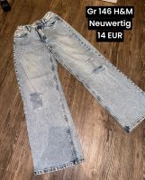 Jeans Mädchen Gr 146 H&M neuwertig weite Jeans Brandenburg - Zehdenick Vorschau