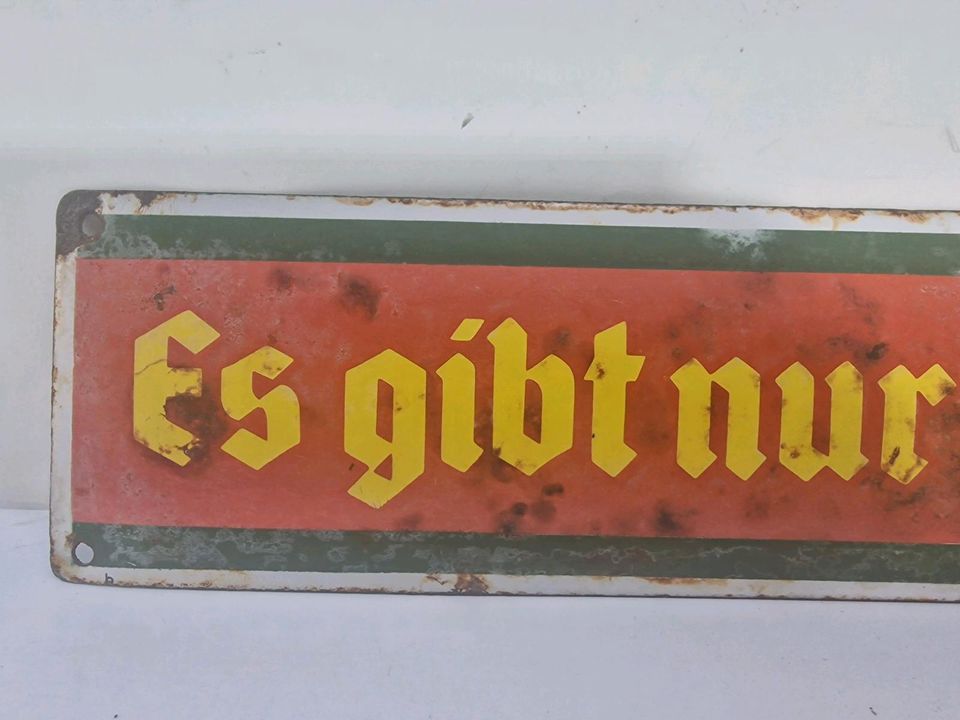 Altes Emailleschild - Es gibt nur ein Persil - ca 1910 in Heusweiler