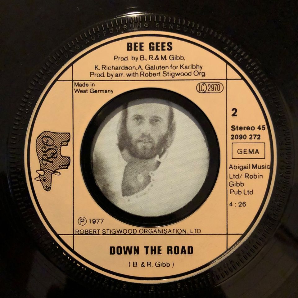 BEE GEES Saturday Night Fever Down The Road 7'' Single Vinyl 1977 in München