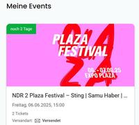 Zwei Tickets für das NDR Plaza am 6.6. mit Sting u.v.a. Nordrhein-Westfalen - Warendorf Vorschau