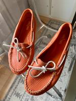 Minnetonka Mokkassins Leder Orange Gr. 40 (US 9) Niedersachsen - Braunschweig Vorschau