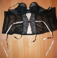 Dessous / Lingerie mit Schwarzer Spitze und hellrosa Details Sachsen-Anhalt - Halle Vorschau