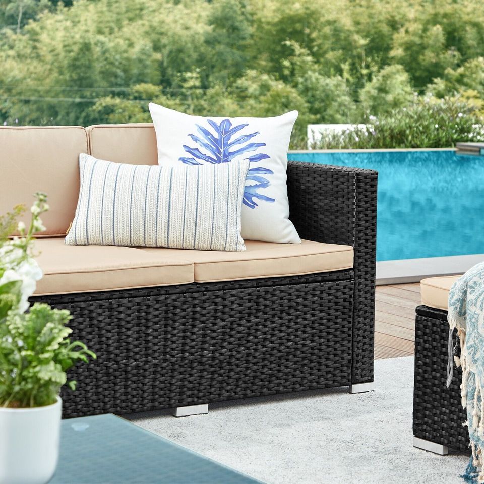 Gartenmöbel Balkonmöbel Polyrattan Lounge-Set Sitzgruppe Sofa in Weilburg