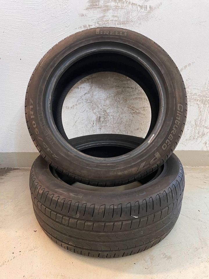 2 Sommerreifen 235/50/R17 96W 5,3mm Pirelli mit Montage #E105S in Hanau