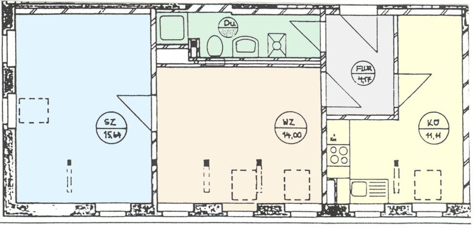 Das wünschen sich Single: Individuelle Wohnung mit schöner Einbauküche in Chemnitz