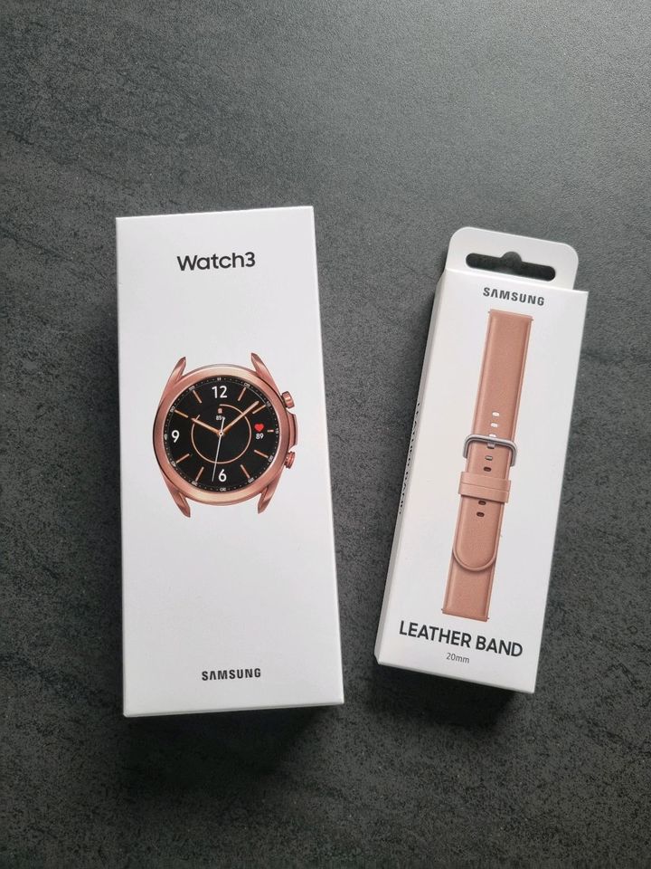 Samsung Watch 3 Mystic Bronze mit Lederarmband NEU in Deizisau 