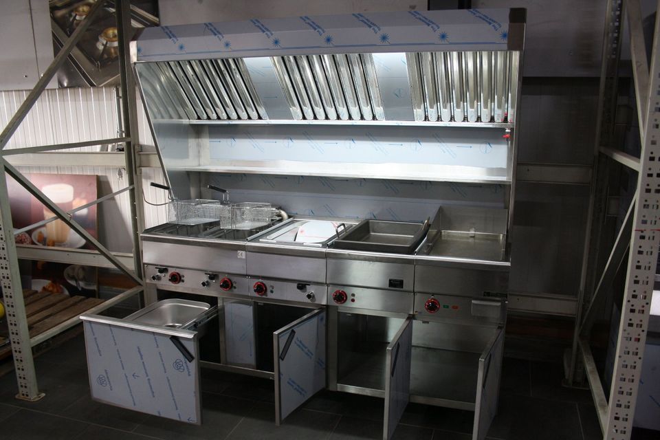 Gastro IMBISSANLAGE Foodtruck 180 cm Haube inkl. MwSt. + GARANTIE in Borken