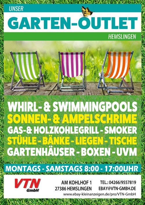 ⛱️Ampelschirm Rhodos Junior 270x270 div. Farben Neuware in Hemslingen