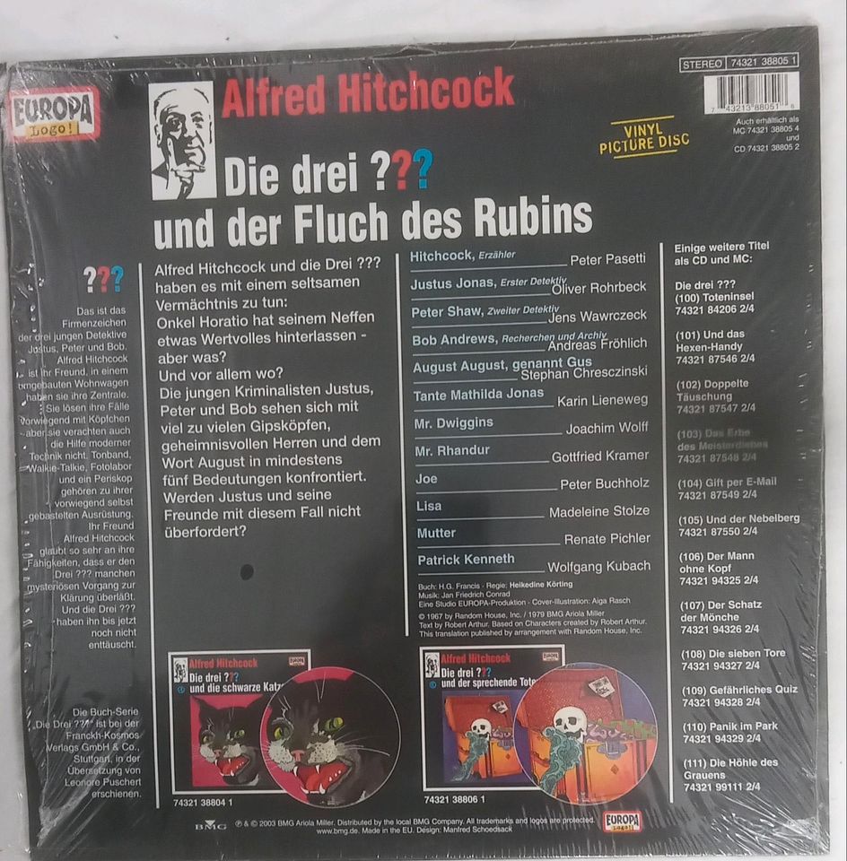 Alfred Hitchcock Die drei ??? verschiedene Hörspiel  Vinyl Lp's in Wermelskirchen