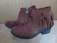Tamaris, Damen Kurzschaft Fransen-Stiefel, Wildleder 38 Hessen - Kelkheim Vorschau
