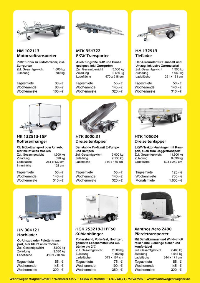 Motorradanhänger Humbaur  mieten in St. Wendel