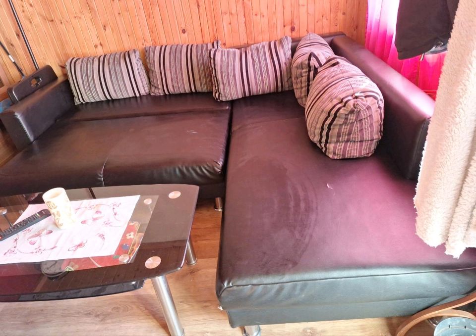 Sofa ,ausziehbar mit Kissen in Treuen