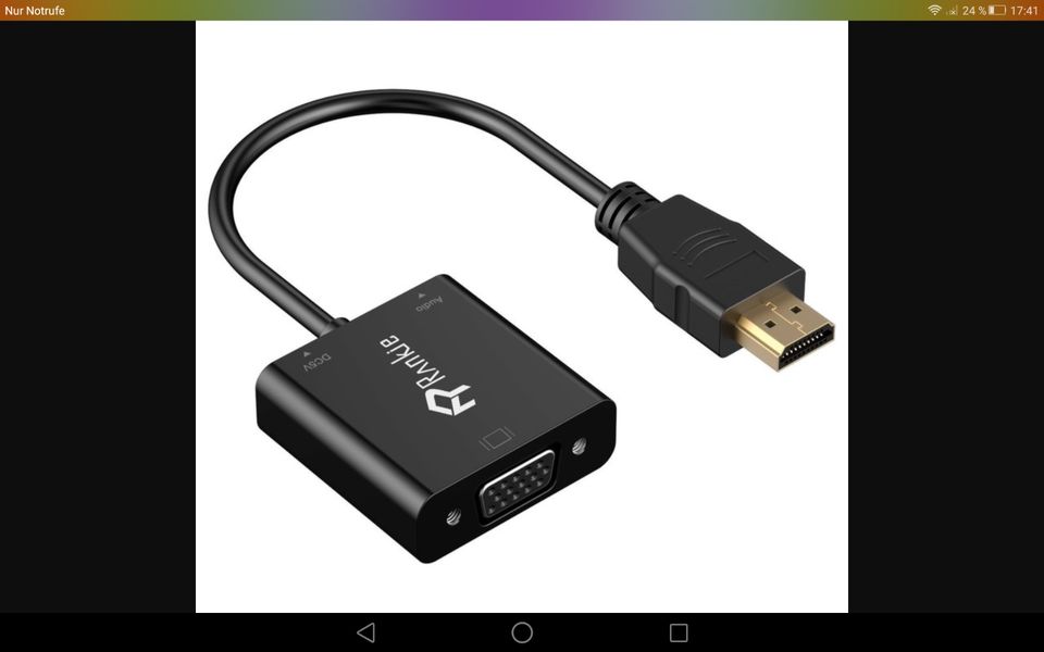 HDMI auf VGA Rankie Adapter vergoldete Kontakte inkl. Audio in Berlin