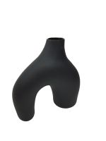 Große Vase aus glasiertem Steingut von H&M Home in schwarz 30cm B Nordrhein-Westfalen - Velbert Vorschau