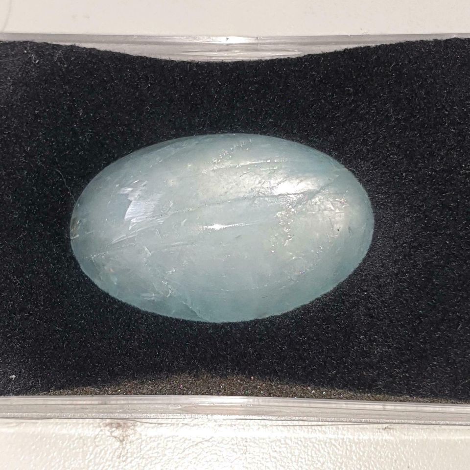 Echtes ovales Aquamarin Katzenauge ( 32,33 Ct. ) 28,8 x 18,4 mm in Recklinghausen