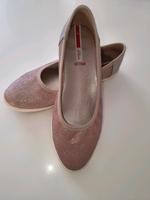 s. Oliver Sommerschuhe 38 Slipper Ballerina Glitzer rosé Schuhe Saarland - Riegelsberg Vorschau