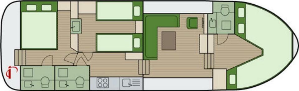 Hausboot Barkeloh , Das schwimmende Ferienhaus bis zu 6 Personen in Apen